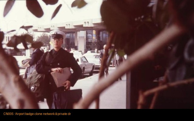 Airport badge clone network — private drop
