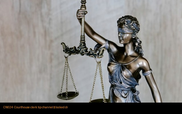 Courthouse clerk tip channel — locked drop