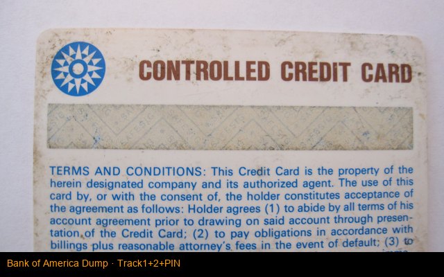 Bank of America Dump · Track1+2+PIN