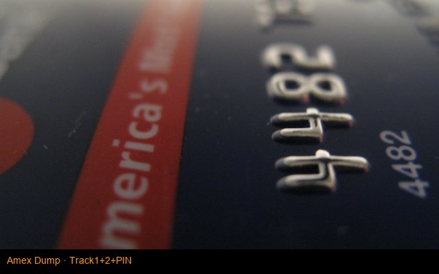 Amex Dump · Track1+2+PIN