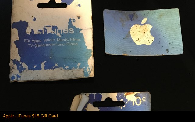 Apple / iTunes $15 Gift Card