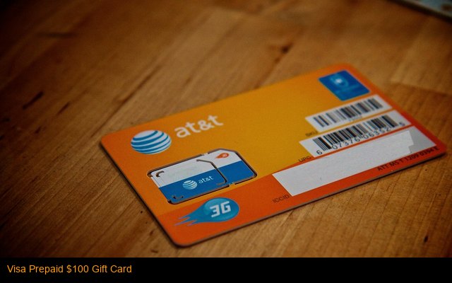 Visa Prepaid $100 Gift Card