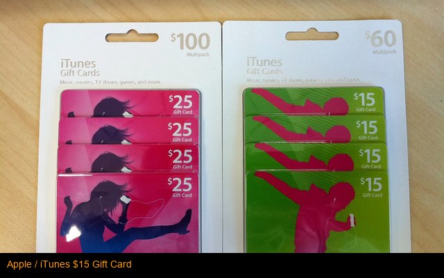 Apple / iTunes $15 Gift Card