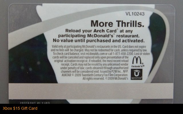 Xbox $15 Gift Card